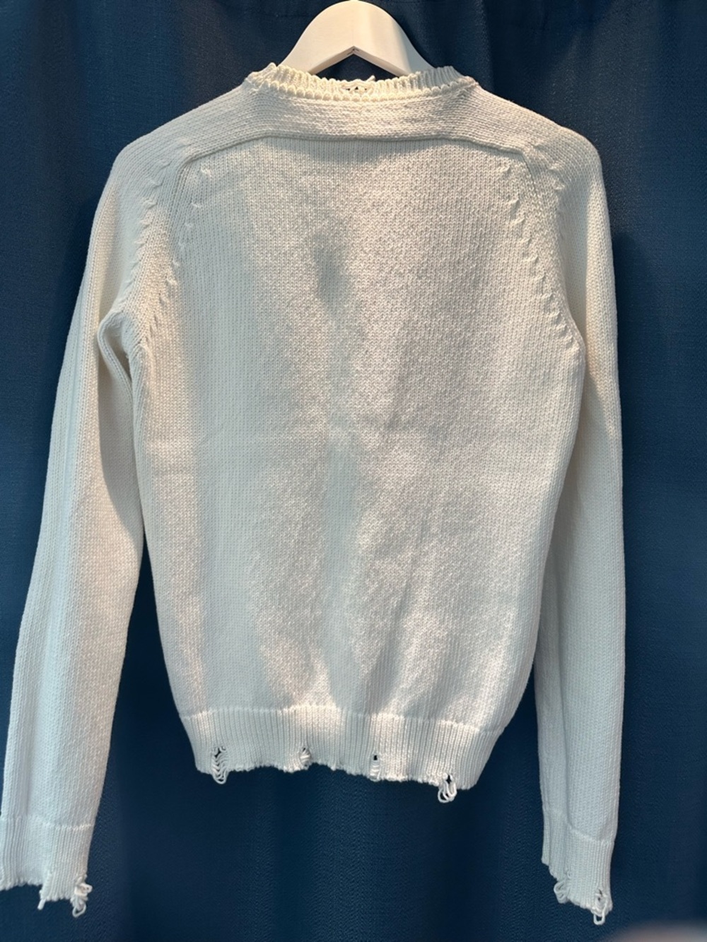 Saint Laurent Cream Crewneck Knit Sweater
